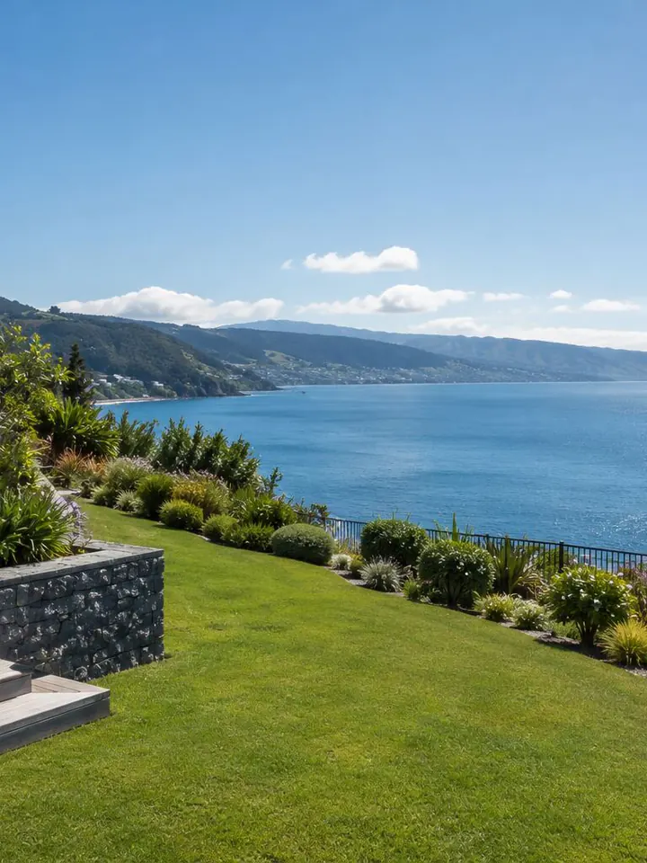 Wellington waterfront coastline